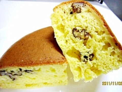 簡単に炊飯器とホットケーキミックスで　胡桃パン風